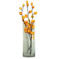 LED Dekoleuchte Lampion 3 Dekozweige orange-gelb/braun...