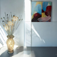 LED Stehleuchte JOLANDA 5-flammig Alu-Drahtgeflecht Deko-Blumen-Vasen-Lampe