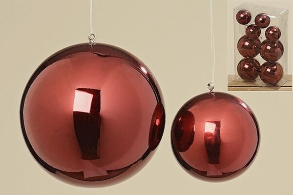 Edelstahl Dekokugel Galaxy Hänger Kugel Set 8 teilig rot D5-8cm,