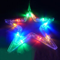 LED Lichterkette Stern-Mond-Baum Fensterdekoration 30 LED farbig