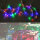 LED Lichterkette Stern-Mond-Baum Fensterdekoration 30 LED farbig