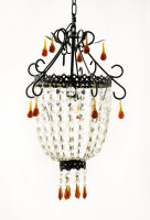 Pendelleuchte PEARL antik Kristall-Dekenleuchte