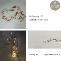 LED Lichterkette Brown Pearl 20 flammig warmweiß Innen