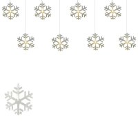 LED Lichtervorhang Schneeflocke 8 flammig Lichterkette...
