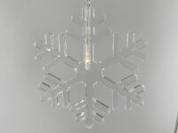 LED Lichtervorhang Schneeflocke 8 flammig Lichterkette Innen Fensterbeleuchtung