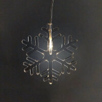 LED Lichtervorhang Schneeflocke 8 flammig Lichterkette Innen Fensterbeleuchtung
