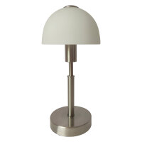 Glas-Nachttischlampe Maiolo Nickel E14