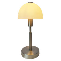 Glas-Nachttischlampe Maiolo Nickel E14