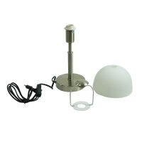 Glas-Nachttischlampe Maiolo Nickel E14