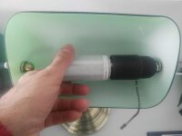 Glasschirm Bankerslamp Blau