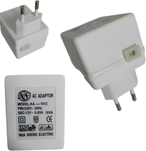 Steckertrafo mit Tpin Adapter weiß