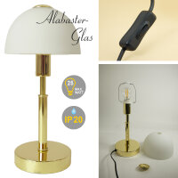 Glas-Tischleuchte MAIOLO Wohnzimmer-Nachttisch-Lampe
