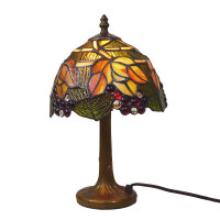 Tischleuchte Corina Echtglas Tiffany Stil Lampe Nachttischleuchte Höhe 37cm