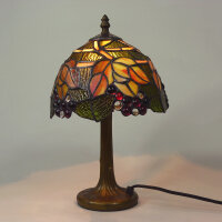 Tischleuchte Corina Echtglas Tiffany Stil Lampe Nachttischleuchte Höhe 37cm