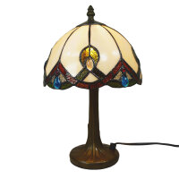 Tischleuchte Chantal 40cm Echtglas Tiffany-Stil Lampe...