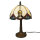 Tischleuchte Chantal 40cm Echtglas Tiffany-Stil Lampe Nachttischleuchte