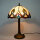 Tischleuchte Chantal 40cm Echtglas Tiffany-Stil Lampe Nachttischleuchte