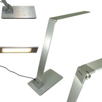 LED Tischleuchte TEMO silber Touch-Dimm-Schalter Schreibtischleuchte #1