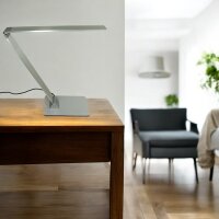 LED Tischleuchte TEMO silber Touch-Dimm-Schalter Schreibtischleuchte #1