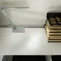 LED Tischleuchte TEMO silber Touch-Dimm-Schalter Schreibtischleuchte #1