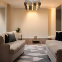 LED+Halogen Kristall Deckenleuchte "Crystal" 9-flammig Fernbedienung Farbwechsler #1