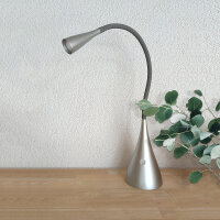 LED Tischleuchte Jonas silber Touch Dimmer Flexarm Tischlampe