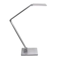 LED Tischleuchte Tekin silber Touch-Dimm-Schalter Schreibtischleuchte