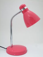 Schreibtischleuchte THOMAS rot-rose Tischlampe verstellbar Flexarm #1