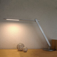 LED Tischleuchte TED mit Touch-Dimm-Schalter Schreibtischleuchte silber