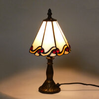 Tiffany-Stil Tischleuchte Dora Nachttisch-Deko-Leuchte