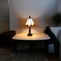 Tiffany-Stil Tischleuchte Dora Nachttisch-Deko-Leuchte