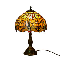 Echtglas Tiffany-Stil Tischleuchte Charlotte Lampe...