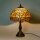 Echtglas Tiffany-Stil Tischleuchte Charlotte Lampe Nachttischleuchte Höhe 46cm