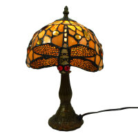 Echtglas Tiffany-Stil Tischleuchte Charlotte Lampe...