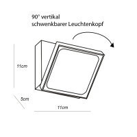LED Außen-Wandleuchte Ajax 1