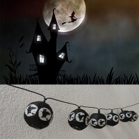 Halloween-Lichterkette Black Witch 10 flammig Dekoleuchte Dekolampe Dekoration Fensterdeko