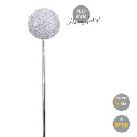 Moderne Halogen Stehleuchte Alissa 30cm Alu-Drahtgeflecht...