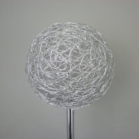 Moderne Halogen Stehleuchte Alissa 30cm Alu-Drahtgeflecht Standlampe