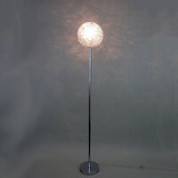 Moderne Halogen Stehleuchte Alissa 30cm Alu-Drahtgeflecht Standlampe