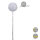 Moderne Halogen Stehleuchte Alissa 30cm Alu-Drahtgeflecht Standlampe