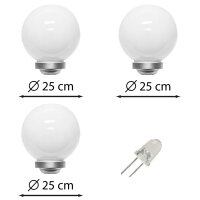 Solarleuchte Solarrkugel Marla 25cm - 3er Set