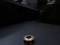 Solar-Bodenleuchte rund nickel