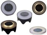 Solar-Bodenleuchte rund nickel