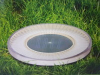 Solar-Bodenleuchte rund nickel