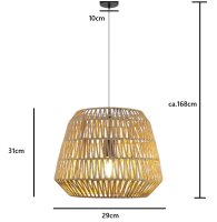 Pendelleuchte Anda 40cm Papier Braun E27 IP20