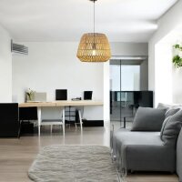 Pendelleuchte Anda 40cm Papier Braun E27 IP20