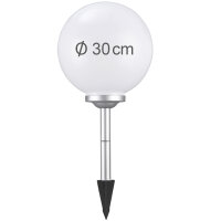 Solar Kugelleuchte Ola 30cm mit Erdspieß Kunststoff IP44