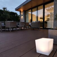 LED Solar-Leuchte Mate Würfel 30cm Lichtfarbe weiss...