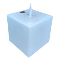 LED Solar-Leuchte Mate Würfel 30cm Lichtfarbe weiss Garten-Dekoleuchte