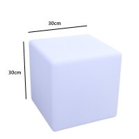 LED Solar-Leuchte Mate Würfel 30cm Lichtfarbe weiss Garten-Dekoleuchte
